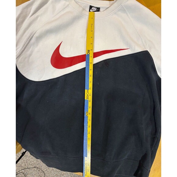 Nike Big Swoosh Colorblock Baggy Crewneck Sweatshirt Men's XXL Y2K Streetwear - Picture 5 of 7